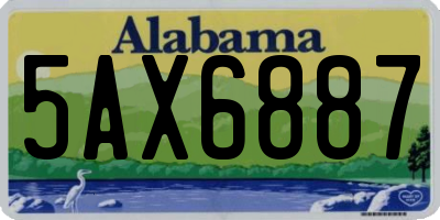 AL license plate 5AX6887