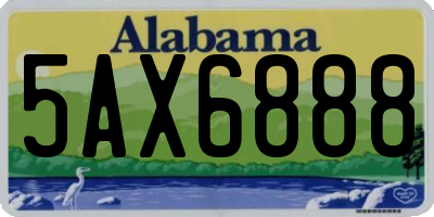 AL license plate 5AX6888