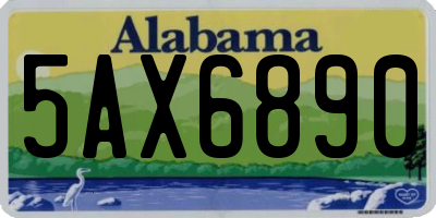 AL license plate 5AX6890