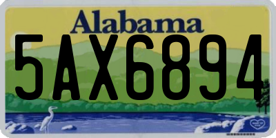 AL license plate 5AX6894
