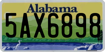 AL license plate 5AX6898
