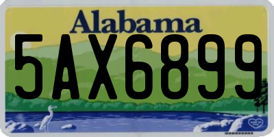 AL license plate 5AX6899