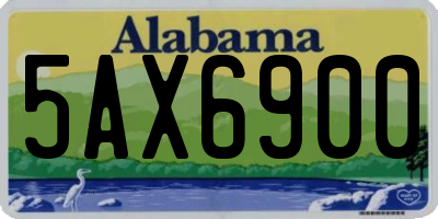 AL license plate 5AX6900