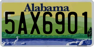 AL license plate 5AX6901