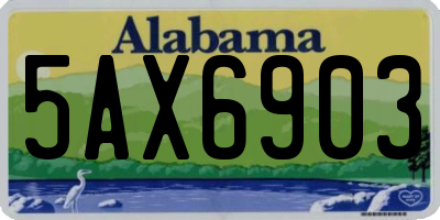 AL license plate 5AX6903