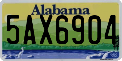 AL license plate 5AX6904