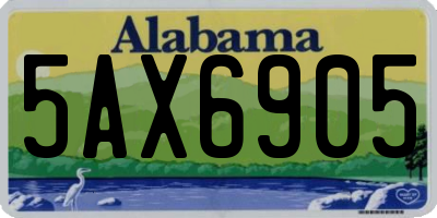 AL license plate 5AX6905