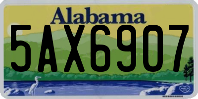 AL license plate 5AX6907