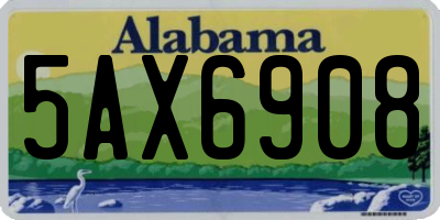 AL license plate 5AX6908