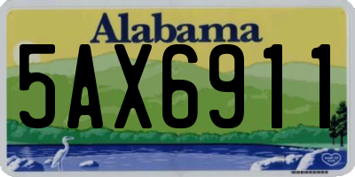AL license plate 5AX6911