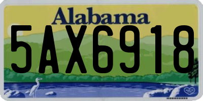 AL license plate 5AX6918