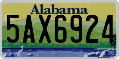 AL license plate 5AX6924