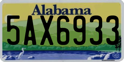 AL license plate 5AX6933