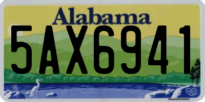 AL license plate 5AX6941