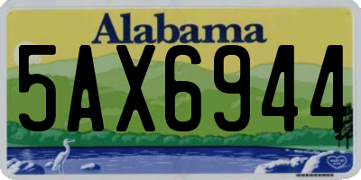 AL license plate 5AX6944