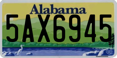 AL license plate 5AX6945