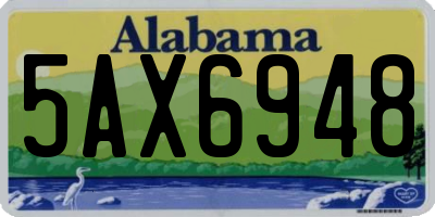 AL license plate 5AX6948