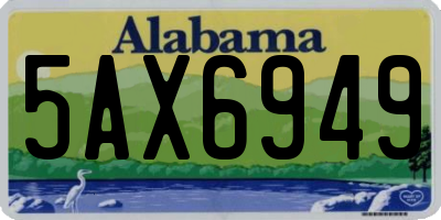 AL license plate 5AX6949