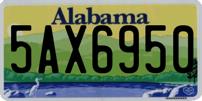 AL license plate 5AX6950