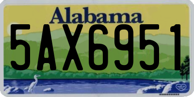 AL license plate 5AX6951