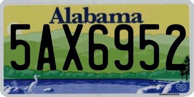 AL license plate 5AX6952