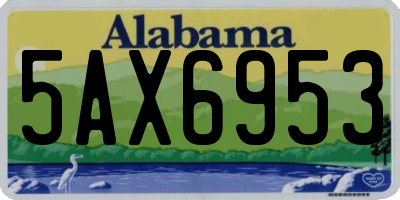 AL license plate 5AX6953