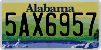 AL license plate 5AX6957