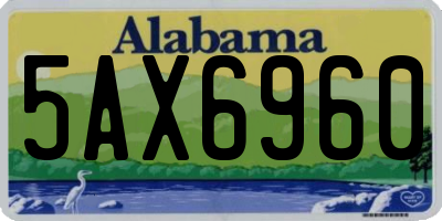 AL license plate 5AX6960