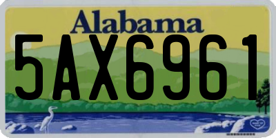 AL license plate 5AX6961