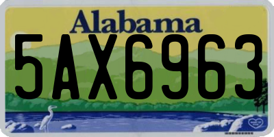 AL license plate 5AX6963