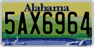 AL license plate 5AX6964