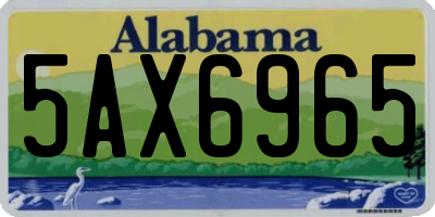 AL license plate 5AX6965