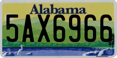 AL license plate 5AX6966
