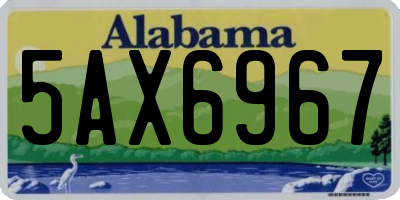 AL license plate 5AX6967