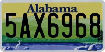 AL license plate 5AX6968