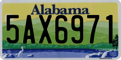 AL license plate 5AX6971
