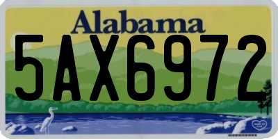 AL license plate 5AX6972
