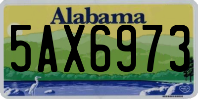 AL license plate 5AX6973
