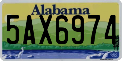 AL license plate 5AX6974
