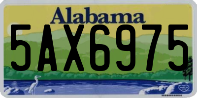 AL license plate 5AX6975