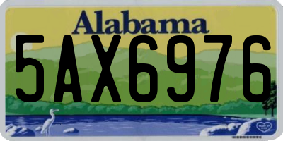 AL license plate 5AX6976