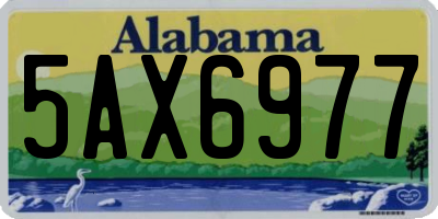AL license plate 5AX6977