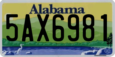 AL license plate 5AX6981