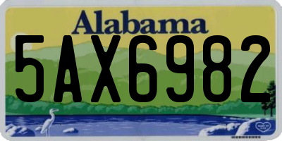AL license plate 5AX6982