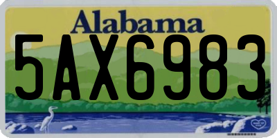 AL license plate 5AX6983