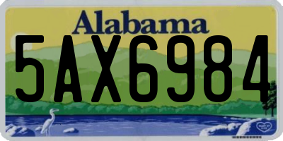 AL license plate 5AX6984