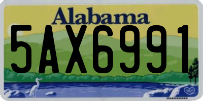 AL license plate 5AX6991