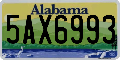 AL license plate 5AX6993