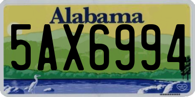 AL license plate 5AX6994