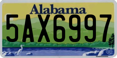 AL license plate 5AX6997